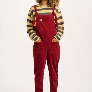Lucy & Yak Maroon Corduroy Overalls